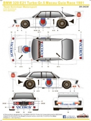 [사전 예약] SK24230 1/24 BMW 320 E21 Turbo Gr.5 Macau Guia Race 1981 Team Schnitzer Motorsport
