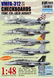 DXM51-4275 1/48 USMC VMFA-32 & VMFA-115 F/A-18C/D decal set