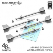 [사전 예약] FW48036 1/48 AIM-9A/B SIDEWINDER AIR-TO-AIR MISSILE(4PCS)
