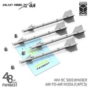 [사전 예약] FW48037 1/48 AIM-9C SIDEWINDER AIR-TO-AIR MISSILE(4PCS)