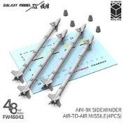 [사전 예약] FW48043 1/48 AIM-9X SIDEWINDER AIR-TO-AIR MISSILE(4PCS)
