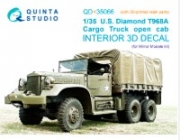 [사전 예약] QD+35066 1/35 U.S. Diamond T 968A Cargo truck (open cab) 3D-Printed & coloured Interior on decal paper (Mirror Models) (with 3D-printed resin parts)