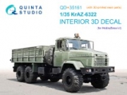[사전 예약] QD+35161 1/35 KrAZ-6322 3D-Printed & coloured Interior on decal paper (HobbyBoss) (with 3D-printed resin parts)
