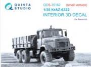 [사전 예약] QDS+35162 1/35 KrAZ-6322 3D-Printed & coloured Interior on decal paper (Takom) (Small version)