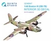 [사전 예약] QD48647 1/48 Boston III (DB-7B) 3D-Printed & coloured Interior on decal paper (HK models)