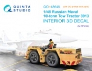 [사전 예약] QD+48648 1/48 Russian naval tow tractor 3913 3D-Printed & coloured Interior on decal paper (RFM) (with 3D-printed resin parts)