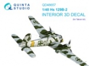[사전 예약] QD48657 1/48 Hs 129B-2 3D-Printed & coloured Interior on decal paper (Takom)