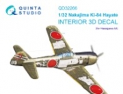 [사전 예약] QD32266 1/32 Nakajima Ki-84 Hayate 3D-Printed & coloured Interior on decal paper (Hasegawa)