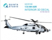 [사전 예약] QD35166 1/35 МН-60R Seahawk 3D-Printed & coloured Interior on decal paper (Kitty Hawk)