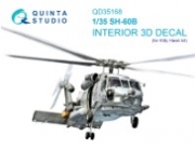 [사전 예약] QD35168 1/35 SН-60B Seahawk 3D-Printed & coloured Interior on decal paper (Kitty Hawk)
