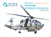 [사전 예약] QD+35169 1/35 SH-60F Seahawk 3D-Printed & coloured Interior on decal paper (Kitty Hawk) (with 3D-printed resin parts)