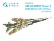 [사전 예약] QD48456 1/48 MiG-23M/MiG-23MF 3D-Printed & coloured Interior on decal paper (Trumpeter)