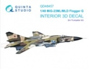 [사전 예약] QD48457 1/48 MiG-23ML/MiG-23MLD 3D-Printed & coloured Interior on decal paper (Trumpeter)