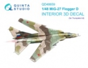 [사전 예약] QD48659 1/48 MiG-27 Flogger-D 3D-Printed & coloured Interior on decal paper (Trumpeter)