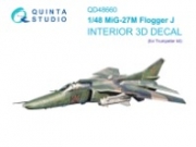 [사전 예약] QD48660 1/48 MiG-27M Flogger-J 3D-Printed & coloured Interior on decal paper (Trumpeter)