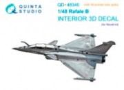 [사전 예약] QD+48340 1/48 Dassault Rafale B 3D-Printed & coloured Interior on decal paper (Revell) (with 3D-printed resin parts)
