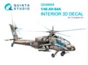 [사전 예약] QD48668 1/48 AH-64A 3D-Printed & coloured Interior on decal paper (Trumpeter)