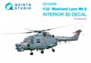 [사전 예약] QD32269 1/32 Lynx Mk8 3D-Printed & coloured Interior on decal paper (Revell)