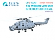 [사전 예약] QDS-32269 1/32 Lynx Mk8 3D-Printed & coloured Interior on decal paper (Revell) (Small version)