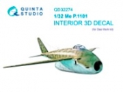 [사전 예약] QD32274 1/32 Me P.1101 3D-Printed & coloured Interior on decal paper (Das Werk)