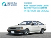 [사전 예약] QD24023 1/24 Toyota Corolla Levin AE85/86 3D-Printed & coloured Interior on decal paper (Aoshima)