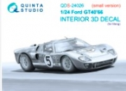 [사전 예약] QDS-24026 1/24 Ford GT40 Mark II '66 3D-Printed & coloured Interior on decal paper (Meng) (small version)