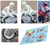 [사전 예약] TBM30 1/12 Figure rear Stander  and Decals for Suzuki Kevin Schwantz 1994 Beemax