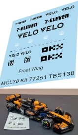 [사전 예약] TBS138 Missing Stickers Adesivi Mancanti for Lego McLaren MCL38 Set 77251 TBS138