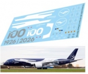 [사전 예약] TBD1166 1/144 Decals for Airbus A350-900 Lufthansa 100 Years livery