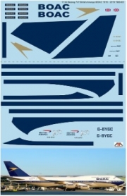 [사전 예약] TBD402 1/144 Boeing 747 BOAC Anniversary 1919 - 2019 British Airways livery Decal