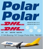 [사전 예약] TBD861 1/144 DECALS BOEING 747  Polar DHL Cargo