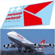 [사전 예약] TBD1136 1/144 Decals for Boeing 747-300 Swissair TB Decal TBD1136