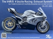 [사전 예약] Z01-009 1/12 The V4R/S 4 Uscite Racing Exhaust System for Tamiya
