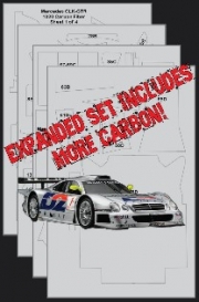 [사전 예약] SM7260 Mercedes CLK-GTR Carbon Fiber Template Set SKU #7260 for Tamiya
