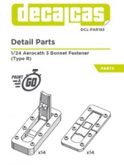 [사전 예약] DCL-PAR183 1/24 Bonnet pins for 1/24,1/25 scale models: Aerocath 3 rectangular bonnet fastener (14+14 units/each)