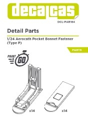 [사전 예약] DCL-PAR184 1/24 Bonnet pins for 1/24,1/25 scale models: Aerocath pocket bonnet fastener (14+14 units/each)