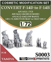 [사전 예약] DXM-S0003 1/72 F-14B Conversion set( Converting Tamiya F-14D to F-14B) for Tamiya