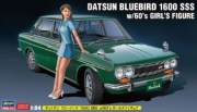 [사전 예약] HSGSP477 1/24 Datsun Bluebird 1600 SSS w/60's Girl Figure