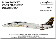 [사전 예약] FD72105 1/72 F-14A TOMCAT VF-33 TARSIERS USS AMERICA