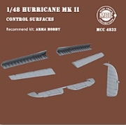 [사전 예약] 4832 1/48 Hurricane Mk.II Control Surfaces (Recommended Kit : ARMA Hobby)