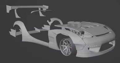 [사전 예약] CS151 1/24 MadMike Mazda RX-7 RB part set for Tamiya