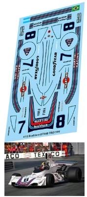 [사전 예약] TBD1191 1/12 Decals for Brabham BT44B 1975 TB Decal TBD1191