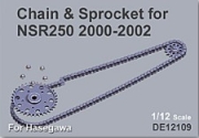 [사전 예약] DE12109 1/12 NSR250 '2000-02 Chain & Sprocket set (Hasegawa)
