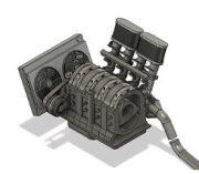 [사전 예약] ZE004 1/24 Mazda 4 Rotor High Rise Intake Engine
