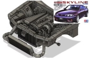 [사전 예약] ZE008 1/24 Nissan Skyline GTR R33 Engine & Engine bay for Tamiya