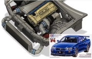 [사전 예약] ZE009 1/24 Nissan Skyline GTR R34 Engine & Engine bay for Tamiya