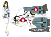 [사전 예약-6월] HSG65899 1/24 Misa Hayase w/VF-1S Super Valkyrie Egg Plane