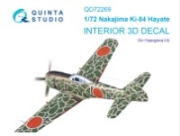 [사전 예약] QD72269 1/72 Nakajima Ki-84 3D-Printed & coloured Interior on decal paper (Arma Hobby)