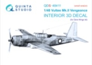 [사전 예약] QDS-48411 1/48 Vultee Mk.II Vengeance 3D-Printed & coloured Interior on decal paper (Dora Wings) (Small version)