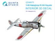 [사전 예약] QD48675 1/48 Nakajima Ki-84 Hayate 3D-Printed & coloured Interior on decal paper (Hasegawa)